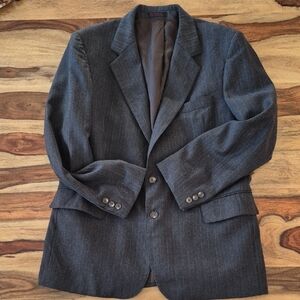 Men's Classic Pinstripe Wool Blazer 40R